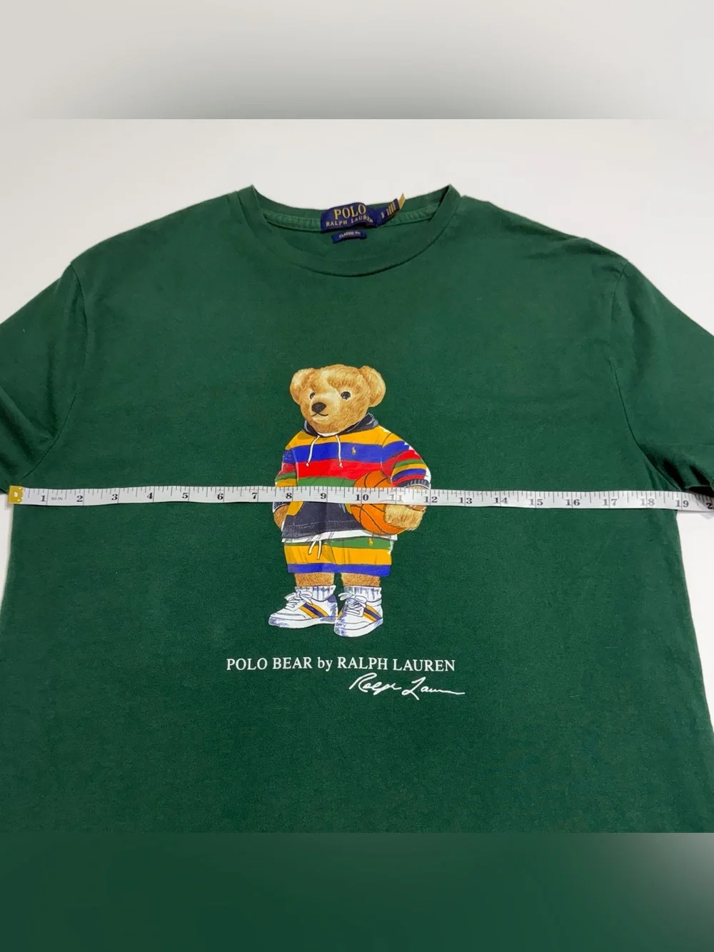 Polo Ralph Lauren Polo Bear Basketball Graphic Tee Green Small
